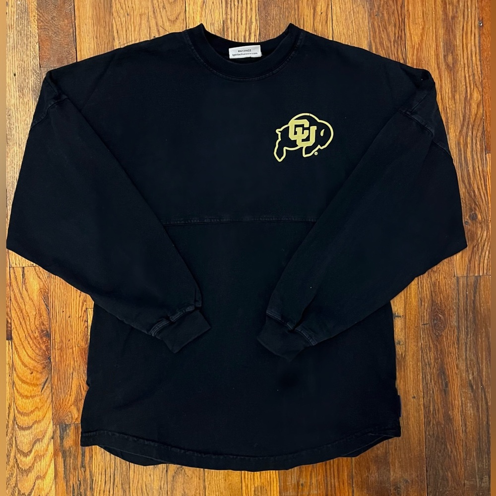 Black University of Colorado long sleeve tee